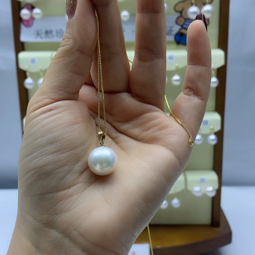 【闪购商品】淡水珍珠耳饰18K金镶嵌