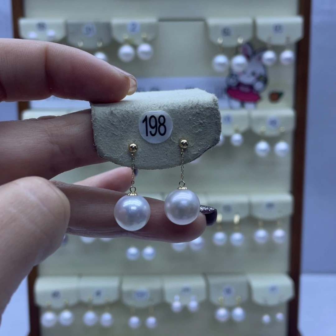 【闪购商品】淡水珍珠耳饰18K金镶嵌