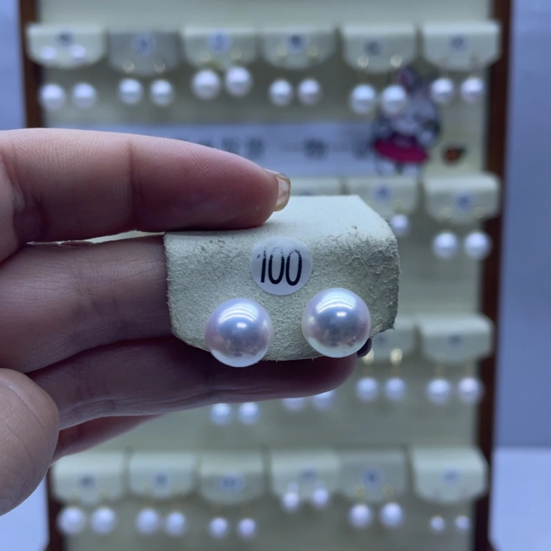 【闪购商品】淡水珍珠耳饰18K金镶嵌