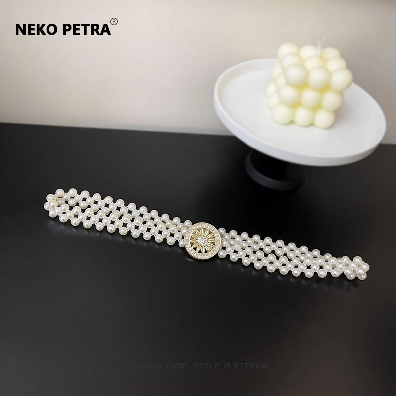 【Neko Petra】2024春收腰显瘦腰链饰品-随机WCD1012白色时尚女士