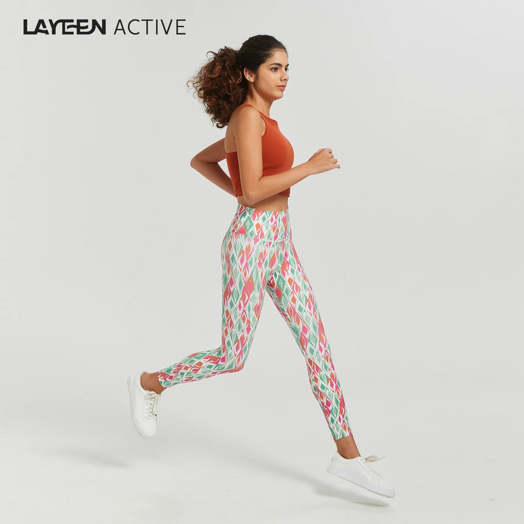 LAYEEN ACTIVE涞茵花裤子 宝盒灵石 高腰9分瑜伽健身防晒230813