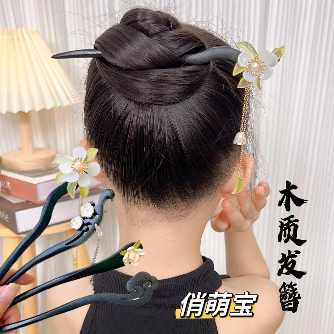 【俏萌宝】手工复古木发簪盘发古典古风汉服旗袍发钗头饰发饰步摇