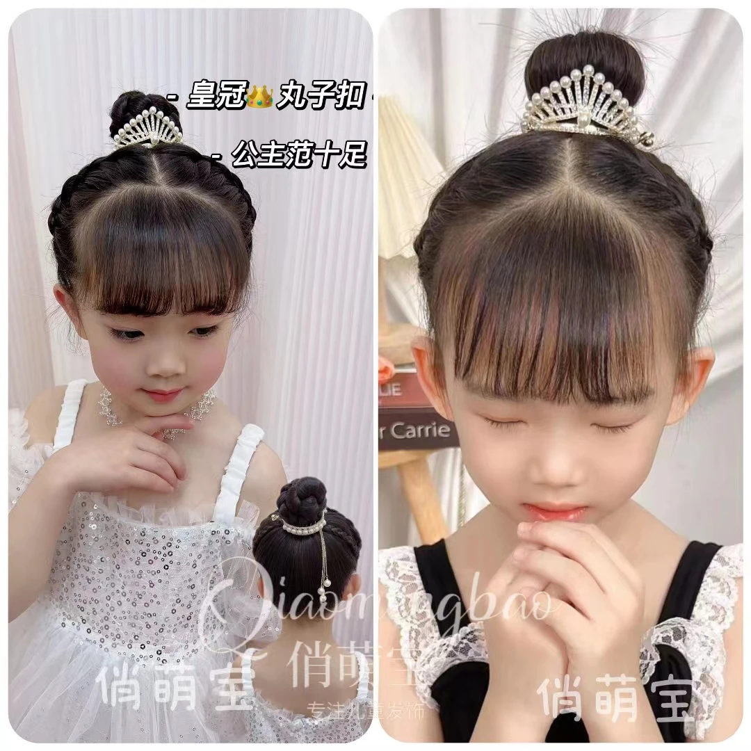 【俏萌宝】兔子马尾扣轻奢高品皇冠马尾夹后脑勺盘发丸子头儿童