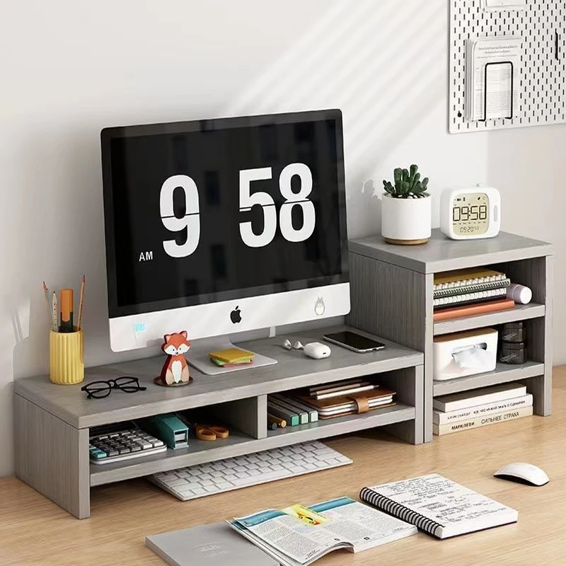 蜗家电竞电脑增高架显示器托架笔记本加高桌上置物收纳架多层现代