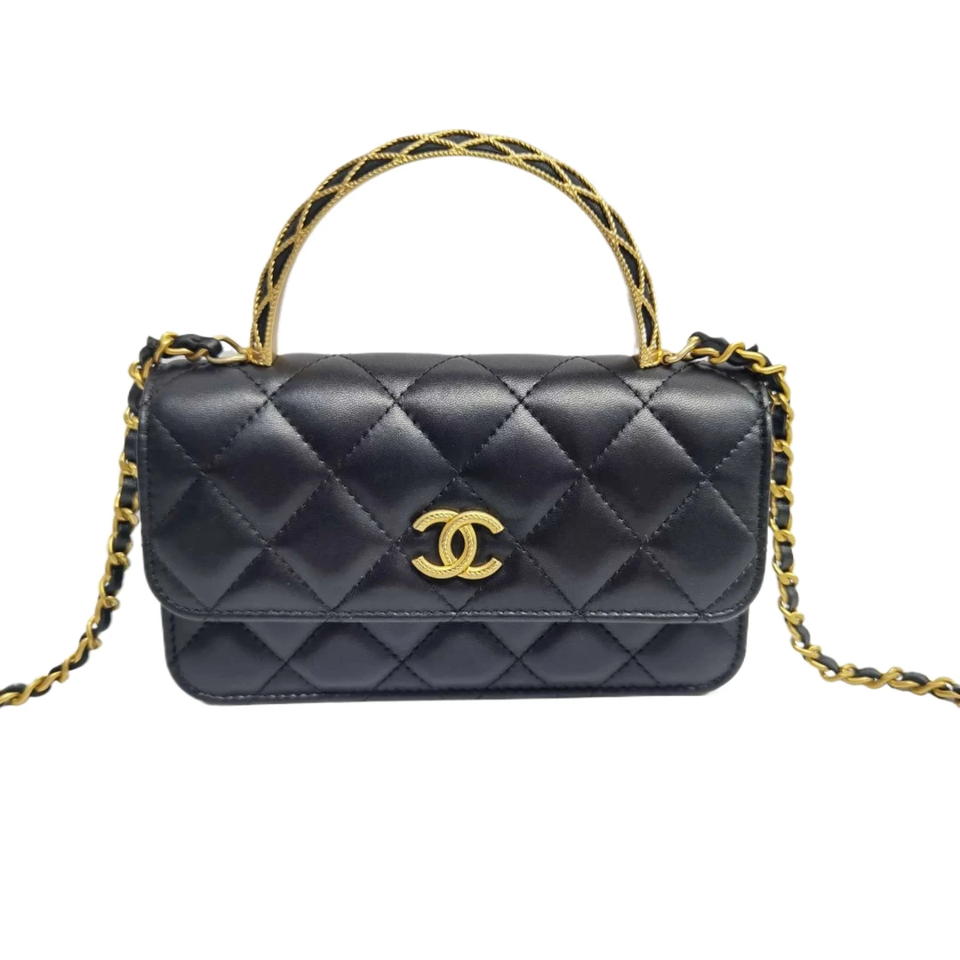 全新未使用 Chanel/香奈儿 老男人空投专属高级手工手柄woc芯片款