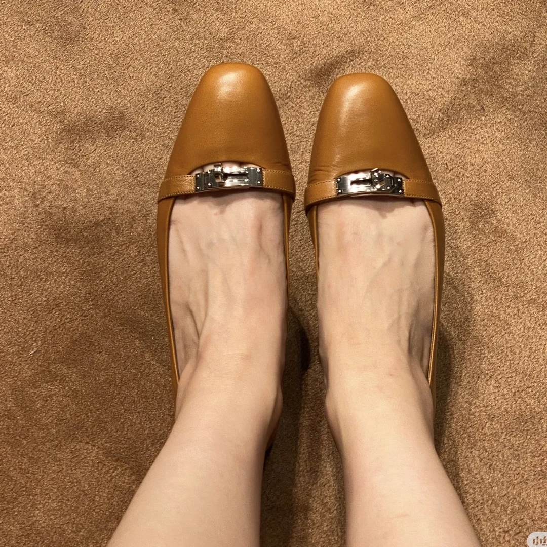 全新未使用 Hermes/爱马仕 爱马仕 安洁利严选/XK0110499 平底鞋