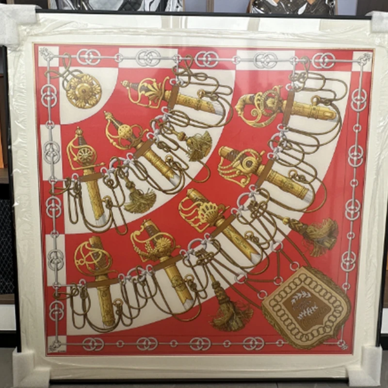99新 Hermes/爱马仕 安洁利严选丝巾画/AJ53107