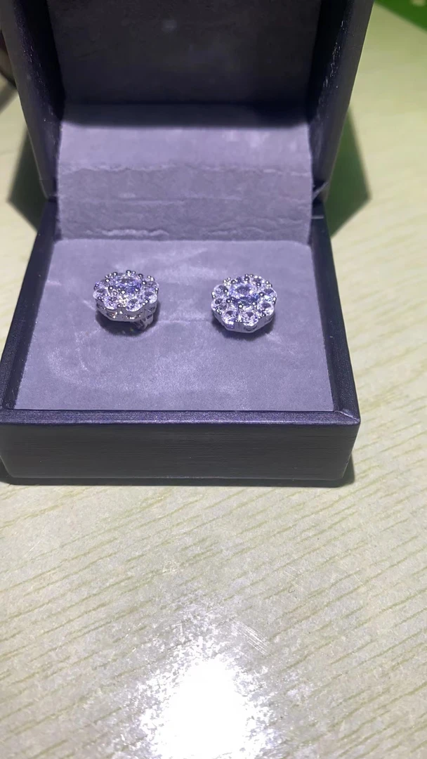 【比利时8号矿】编号TF013耳钉5卡【净度IF】