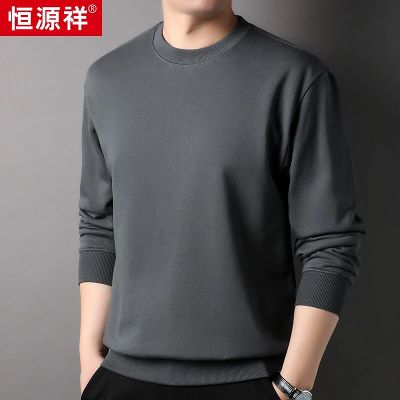恒源祥冬季350克大版上衣卫衣足卫衣男潮纯棉秋休闲宽松圆领男士