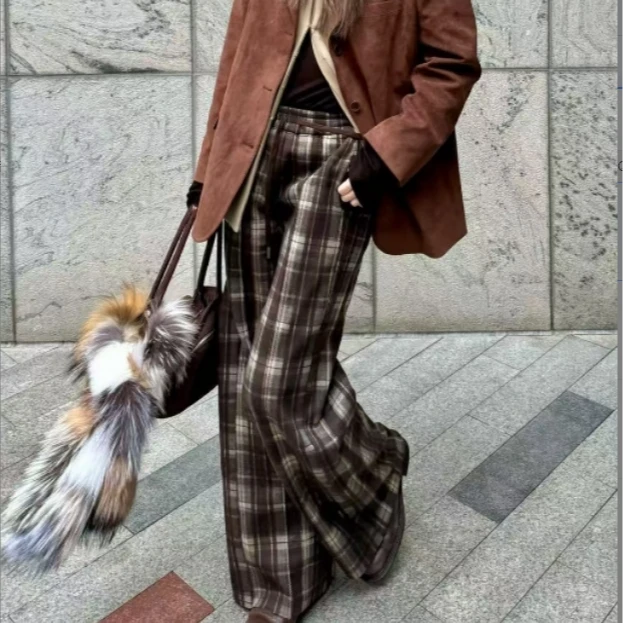 LEEWEI设计师品牌格纹橡筋休闲裤DSC买手店L114D1123013