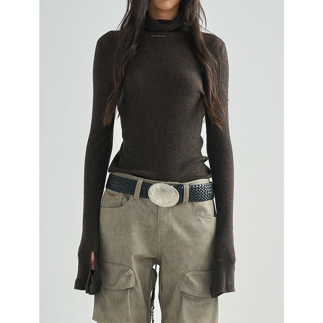 SHELLE ARTISTE水绒羊毛喇叭袖套头衫（袖口没有花边）S344D1110306