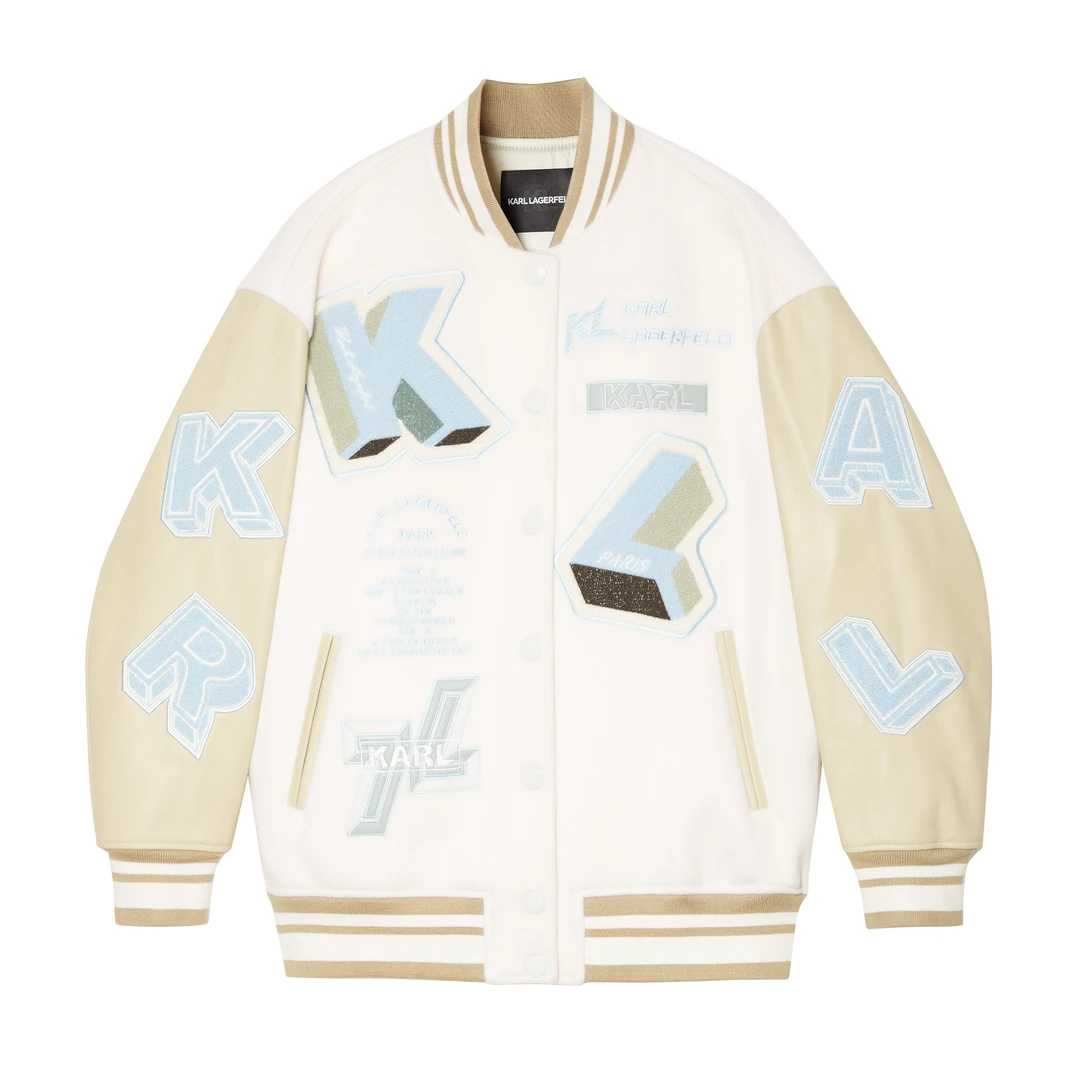 设计款拼色一排扣棒球服短外套DLLFY1832