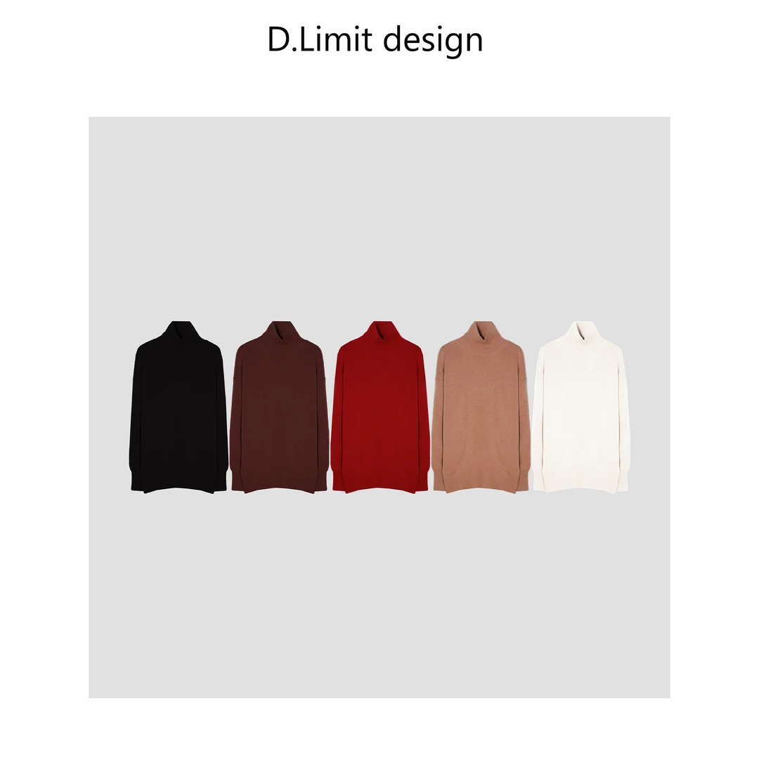 【D.Limit design】绵羊毛高领保暖针织衫