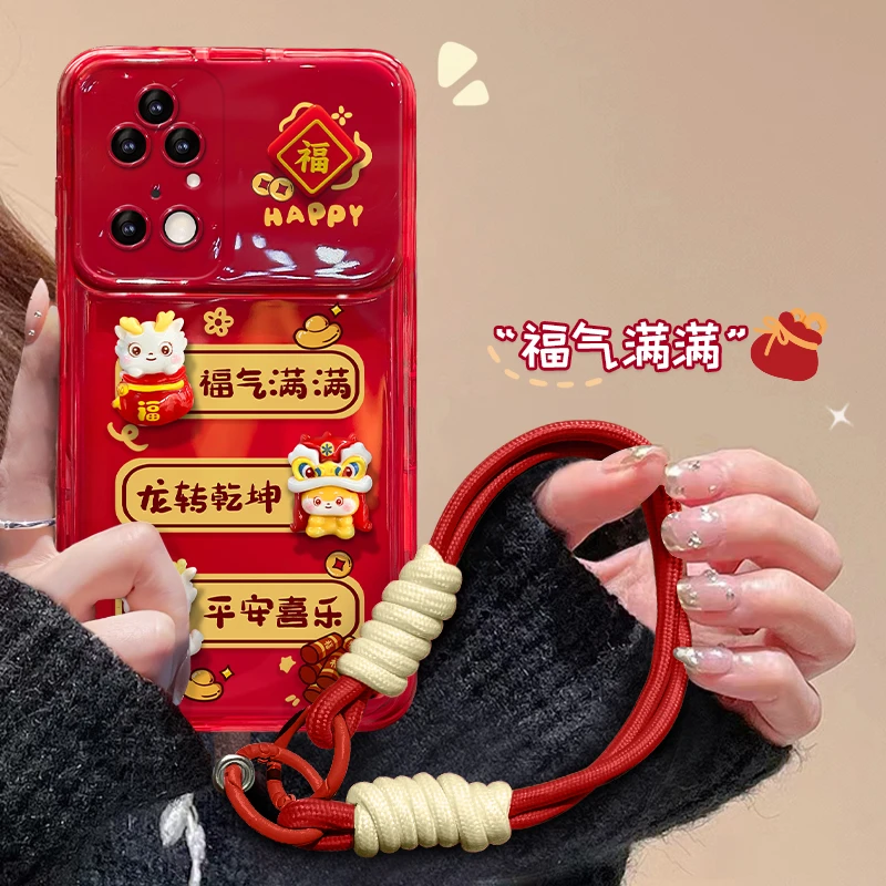三行好话华为P50pro创意小众防摔女款翻盖镜子手机壳