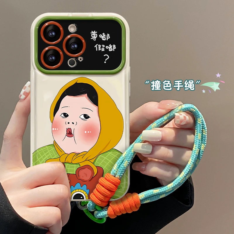 胖嘟嘟搞怪女适用苹果/华为/vivo/oppo/翻盖iPhone15手机壳
