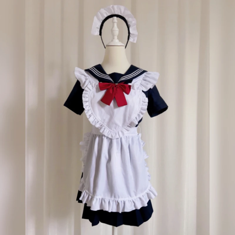 日系网红主播jk制服女仆围裙日常lolita软妹学院水手服女佣围裙