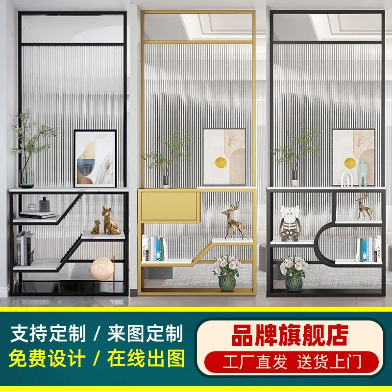 定制现代隔断客厅简约玻璃玄关艺术隔断长虹玻璃屏风隔断