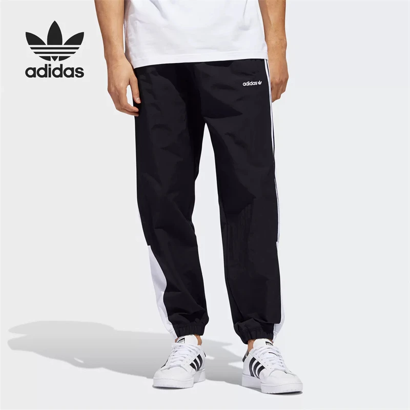 正品Adidas/阿迪达斯三叶草男子春季运动百搭收口束脚长裤GD2090