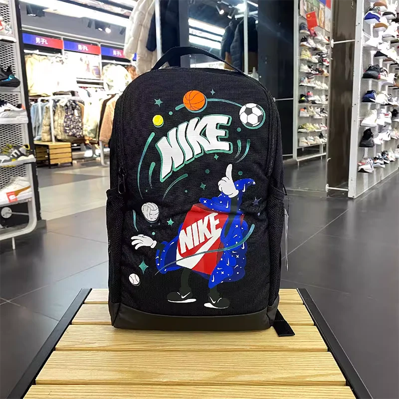 正品NIKE/耐克学生夏季新款印花休闲运动轻便双肩背包FN1359-010