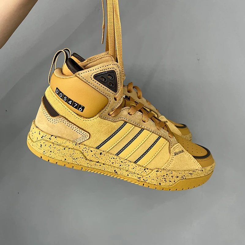 正品Adidas/阿迪达斯高帮男女NEO100DB复古运动休闲板鞋HP6897