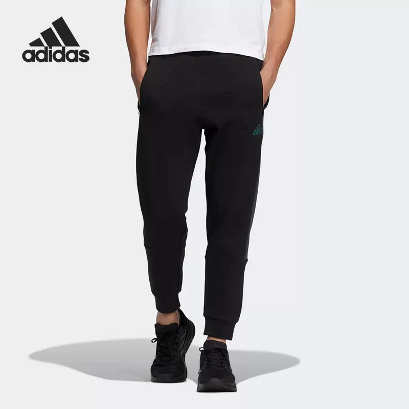 正品Adidas/阿迪达斯男子经典运动休闲收口小脚保暖长裤 HM2986