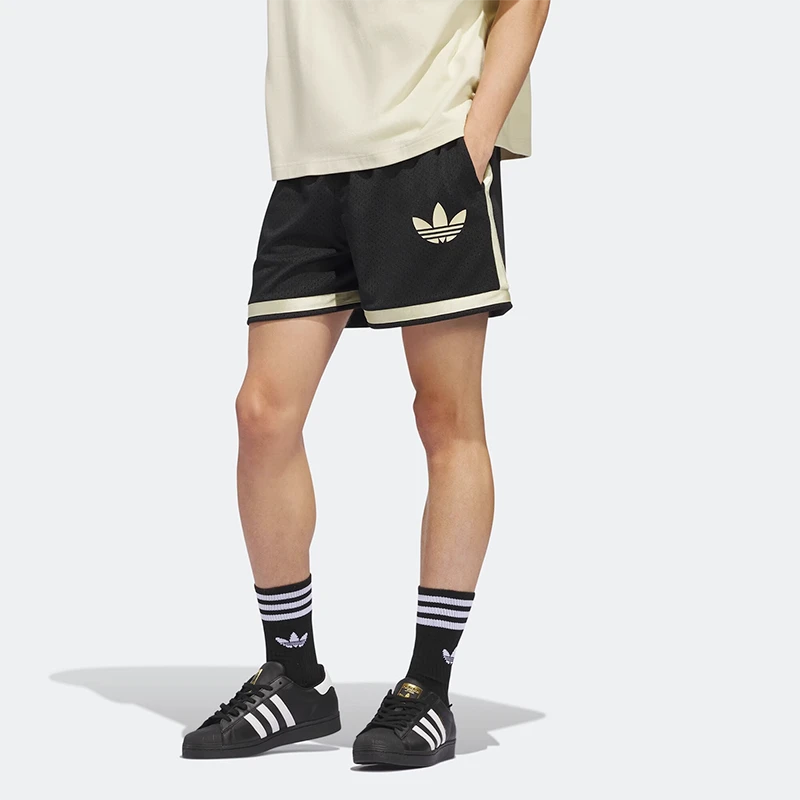 正品Adidas/阿迪达斯三叶草夏季新款男女撞色运动休闲短裤IM9643