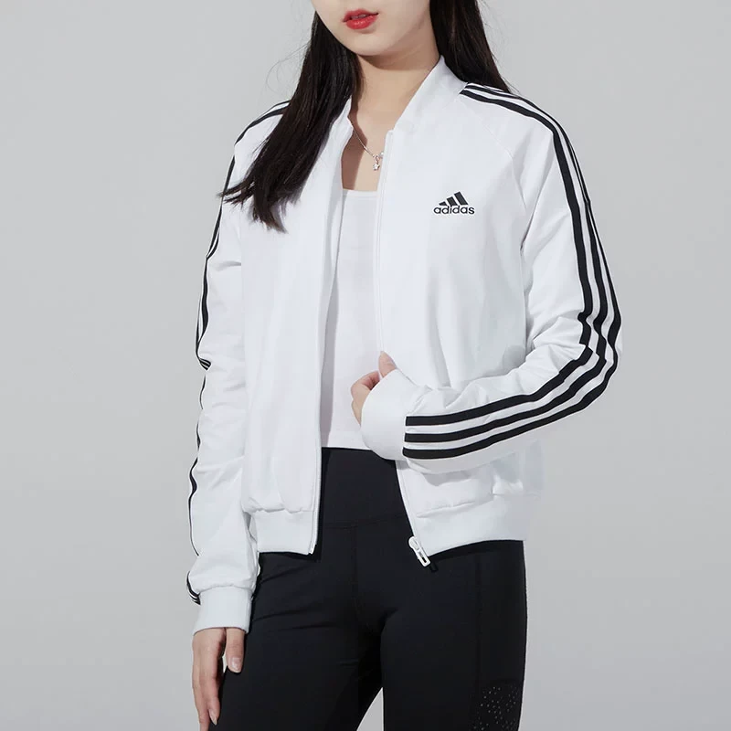 正品Adidas/阿迪达斯女官方休闲立领防风外套运动休闲外套H10180