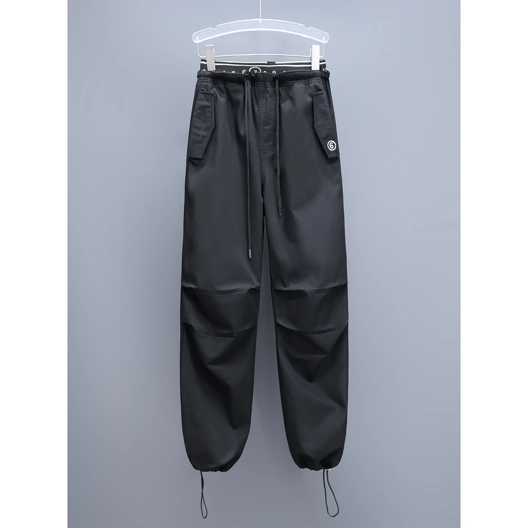 【韩哥女装】秋季工装风穿搭黑色户外旅行束脚工装阔腿裤2560