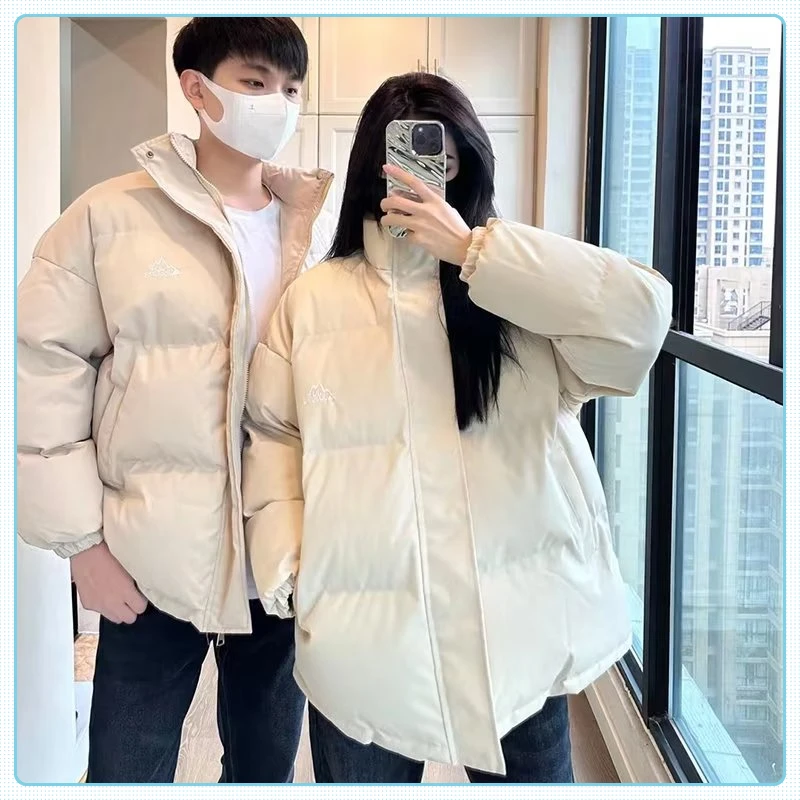 港风2023秋冬季新爆款宽松纯色潮棉衣ins棉服大码夹克男百搭外套