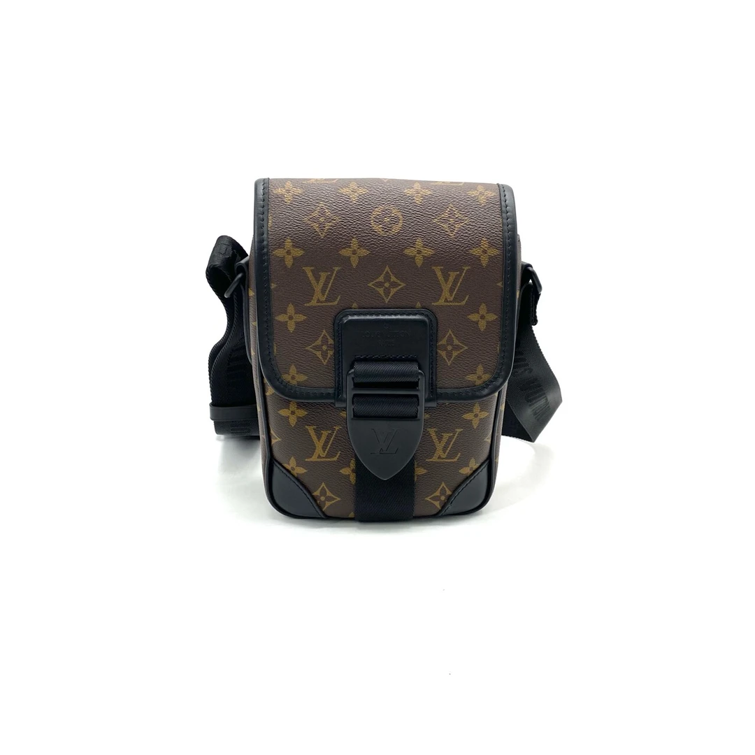 99新 LouisVuitton/路易威登 棕老花ARCHY小号邮差包尺寸16/22/7