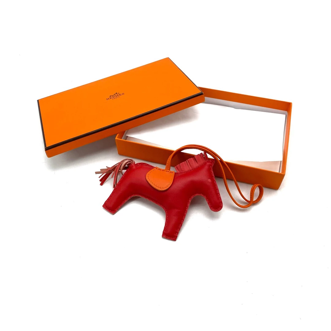 全新未使用 Hermes/爱马仕 爱马仕 橘红色小马挂件 时尚鉴定发货