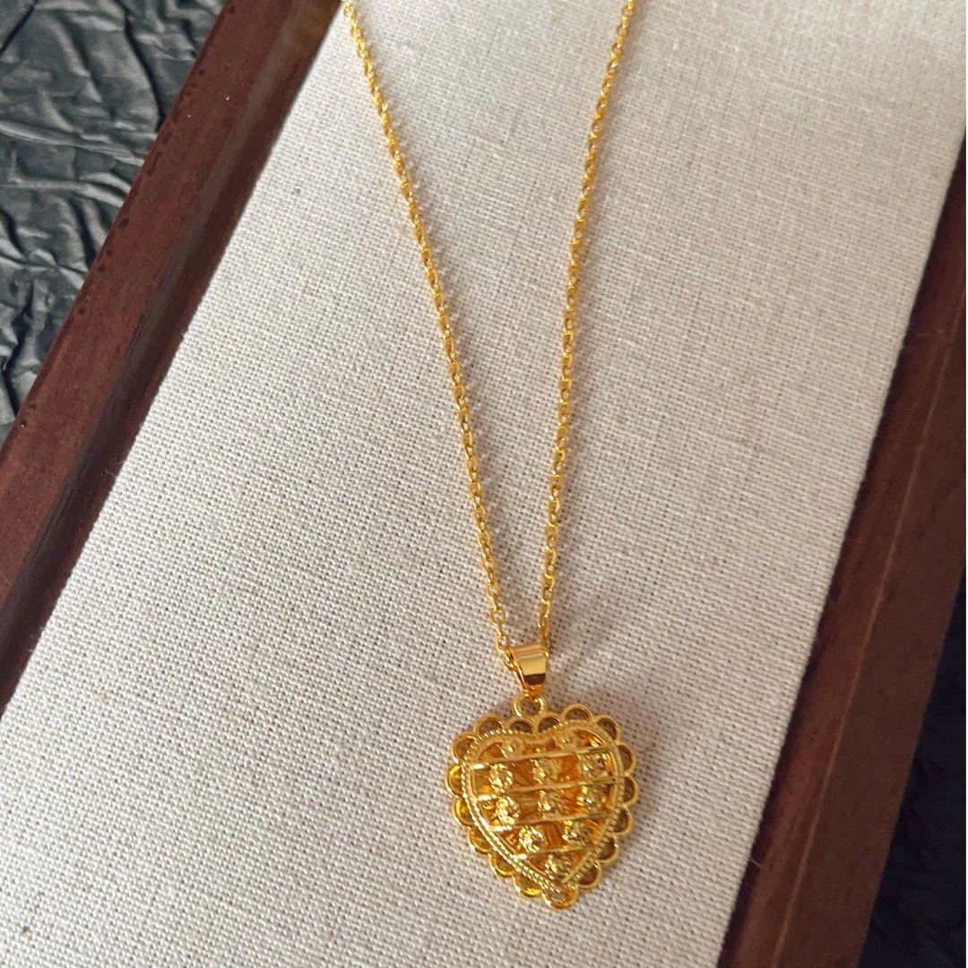 钛钢项链 （2264）简约百搭爱心项链--长45