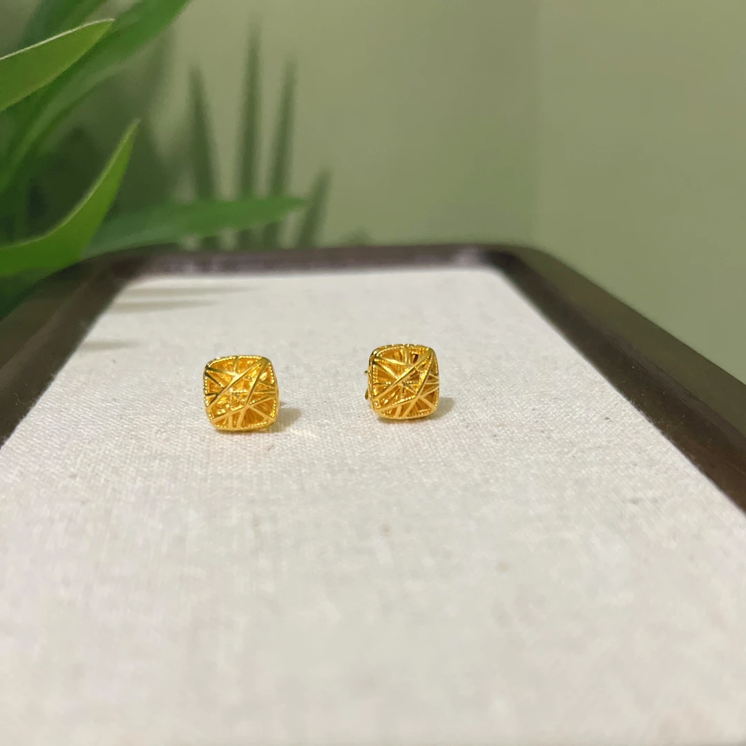 合金耳饰 （1152）经典百搭方糖耳钉