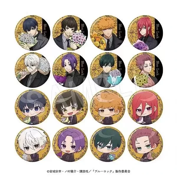 蓝色监狱 蓝锁 中外矿业 捧花生日吧唧徽章（盲盒默认代拆）