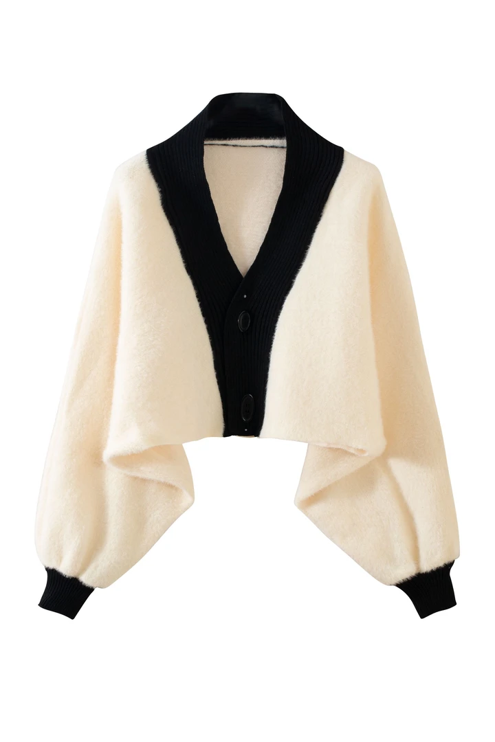 小香风法式名媛气质慵懒毛衣外套针织上衣小众收腰宽松减龄开衫女