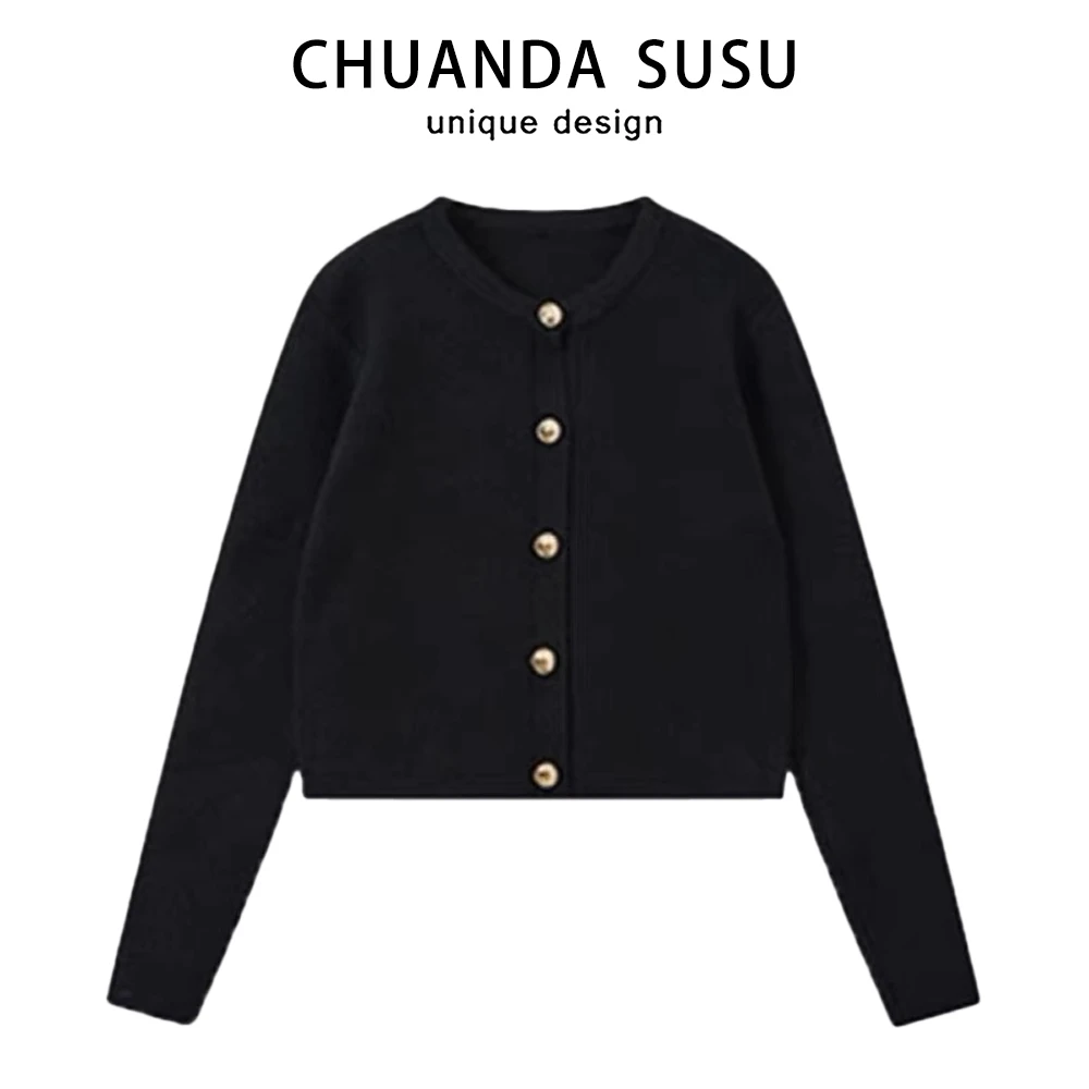 小香风早秋季小众百搭上衣2025年新款时尚高级感气质针织毛衣外套