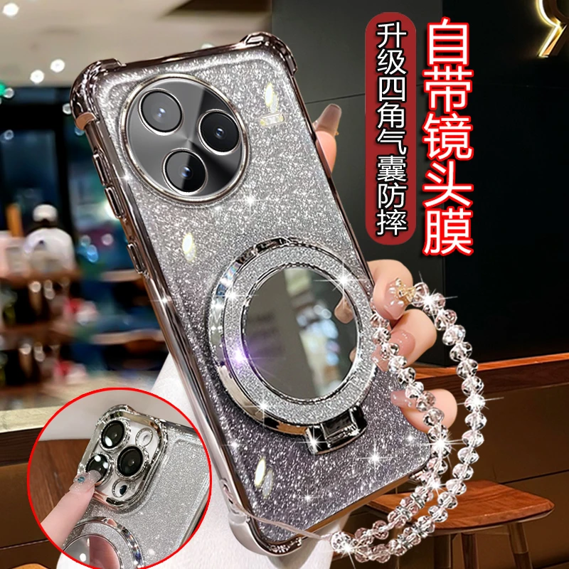 适用红米K80手机壳镜头全包Redmik80四角防摔小米K80软壳带镜支架