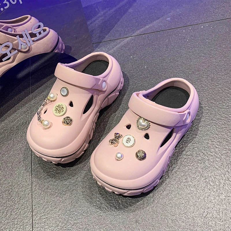 外穿洞洞鞋厚底防滑包头时尚夏季网红百搭软底韩版