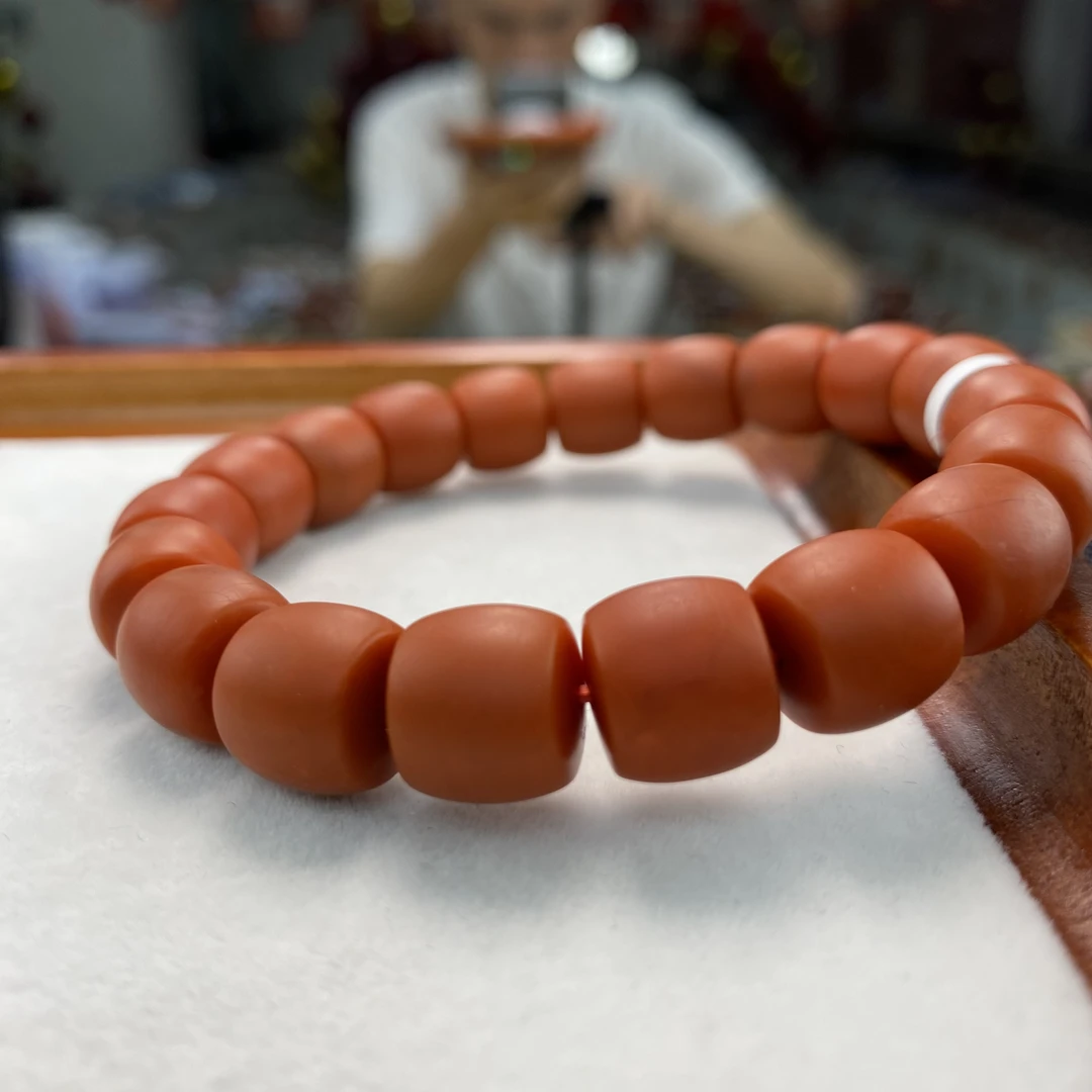 【小刘南红】保山南红（锦红云端）哑光直切单圈  9mm+  多样性发一