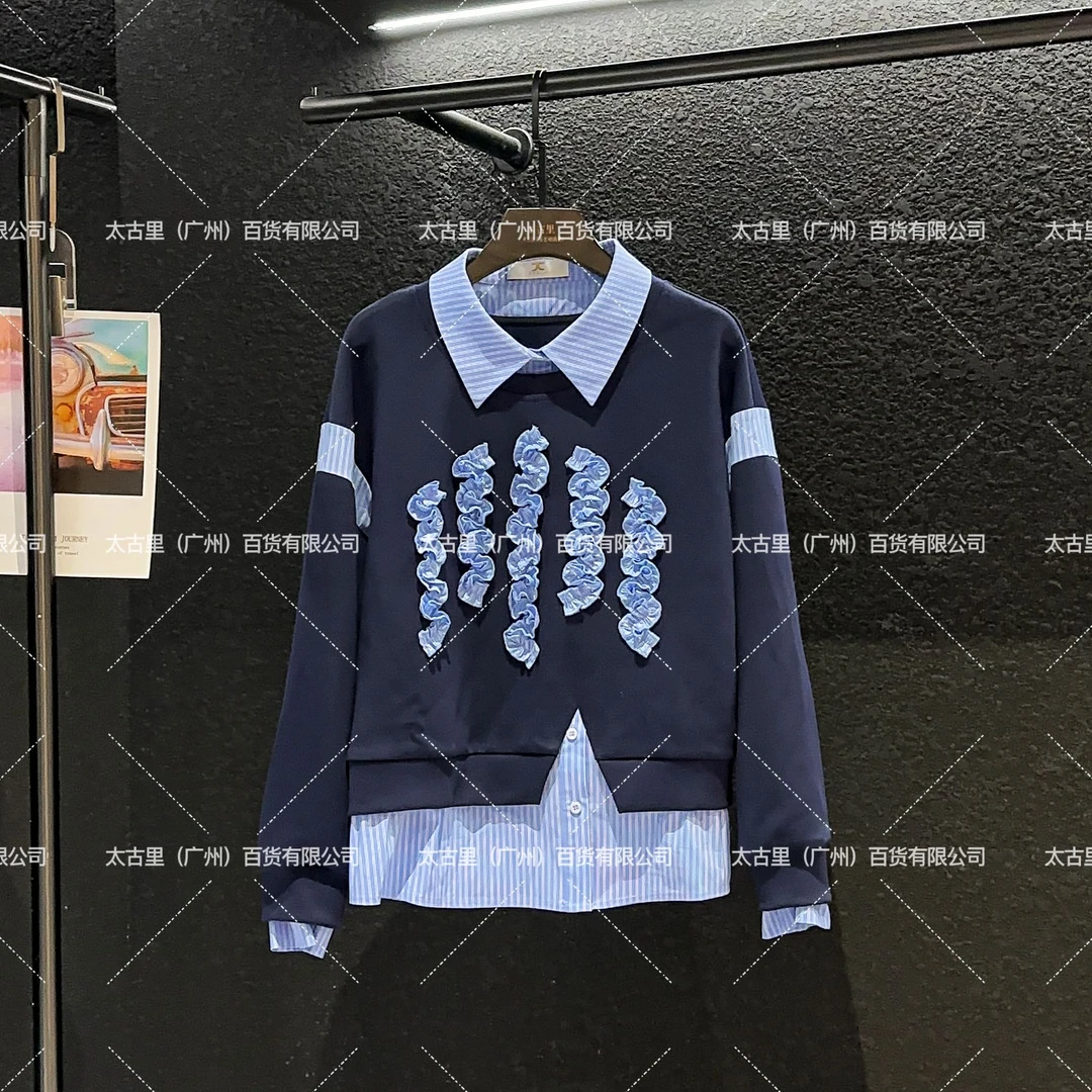 【Linda专属】【39】衬衫领设计长袖套头设计时尚无帽卫衣JC-A2408