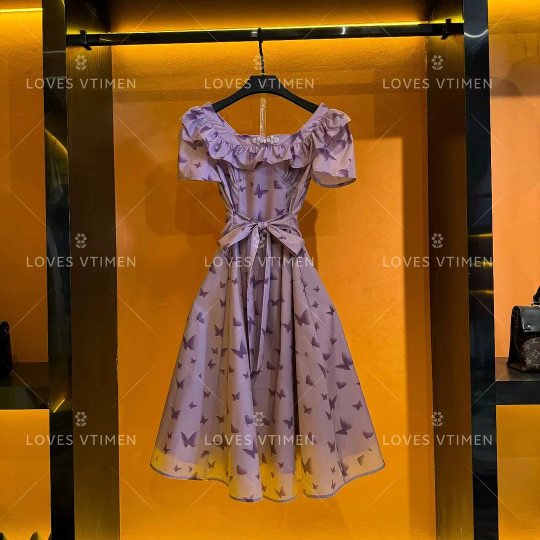 【泽天专属】编码“25”设计师款气质国风显瘦收腰连衣裙LOVES-A885