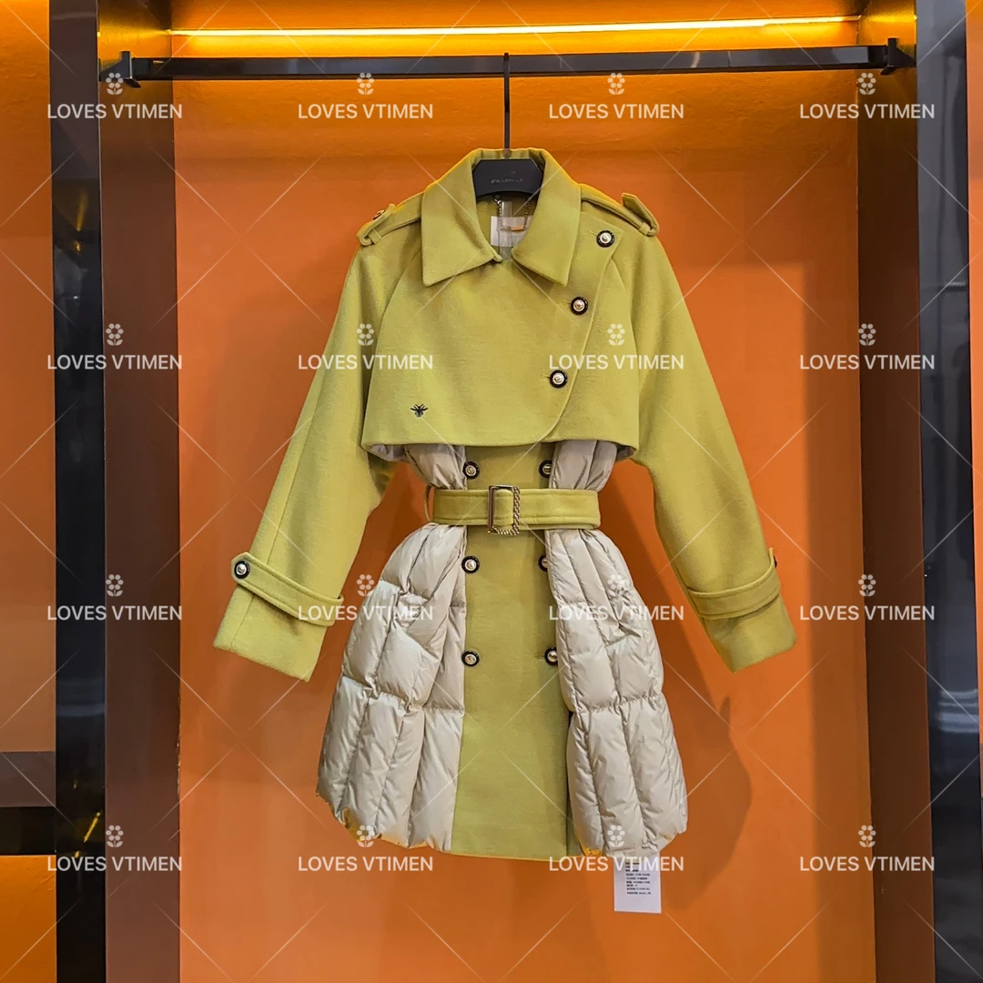 【小鬼专属】羽绒白鸭绒时尚高定百搭拼接防风外套LOVES-A387