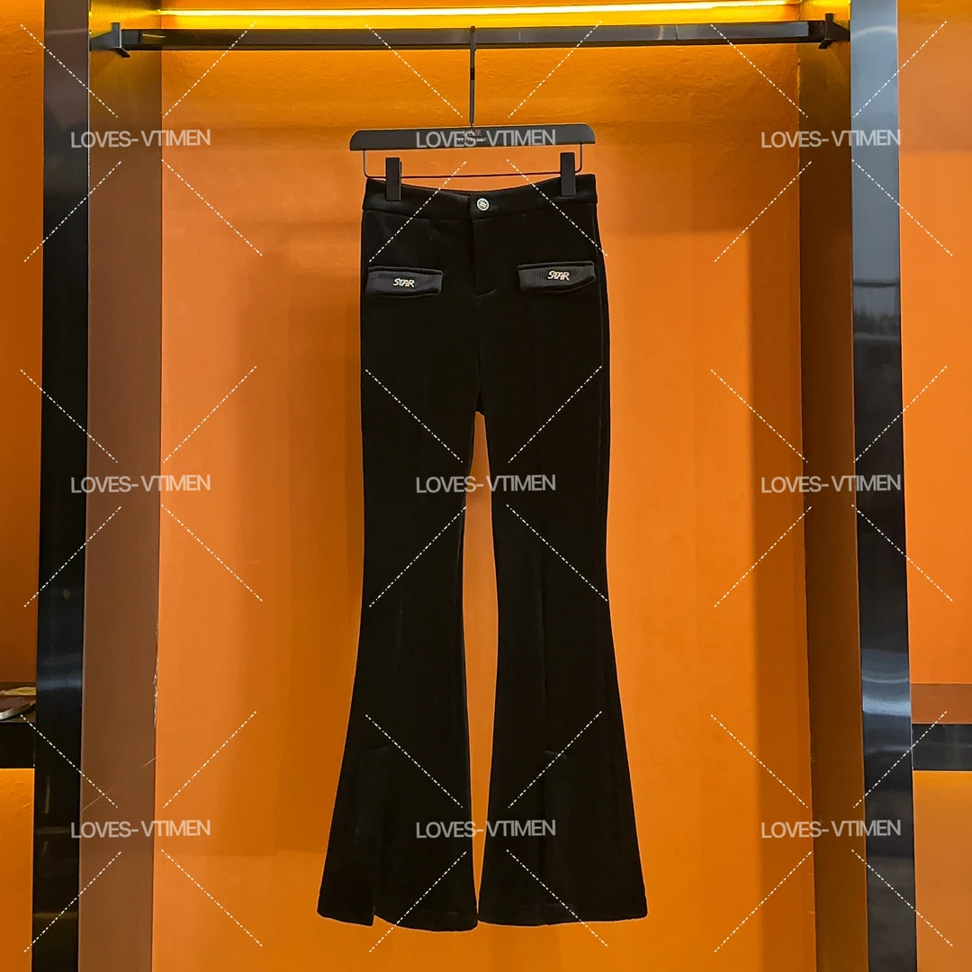 【小鬼专属】设计师款慵懒风显瘦喇叭裤休闲时尚阔腿裤LOVES-A1425