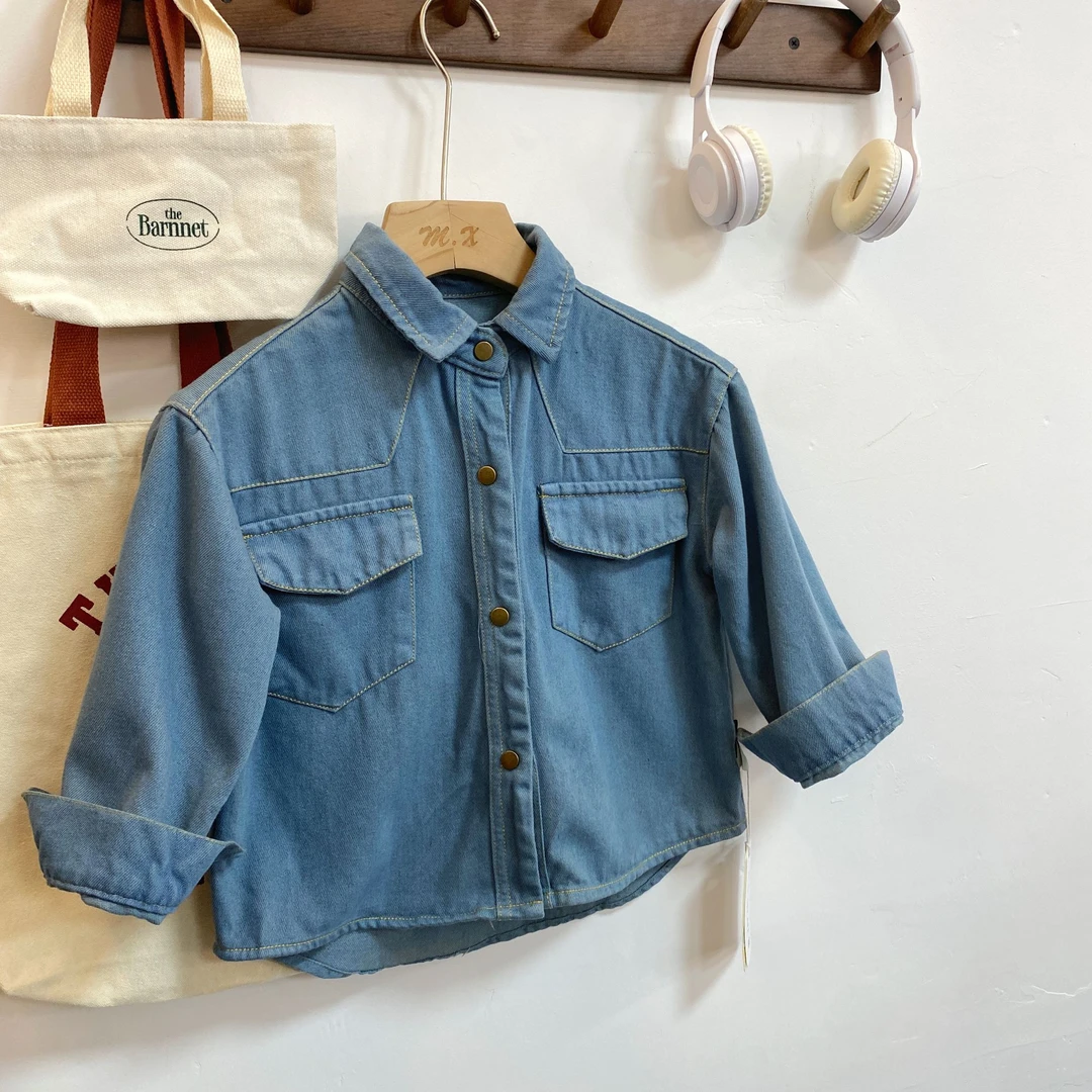 1868时尚潮流百搭洋气流行春秋男女童牛仔外套