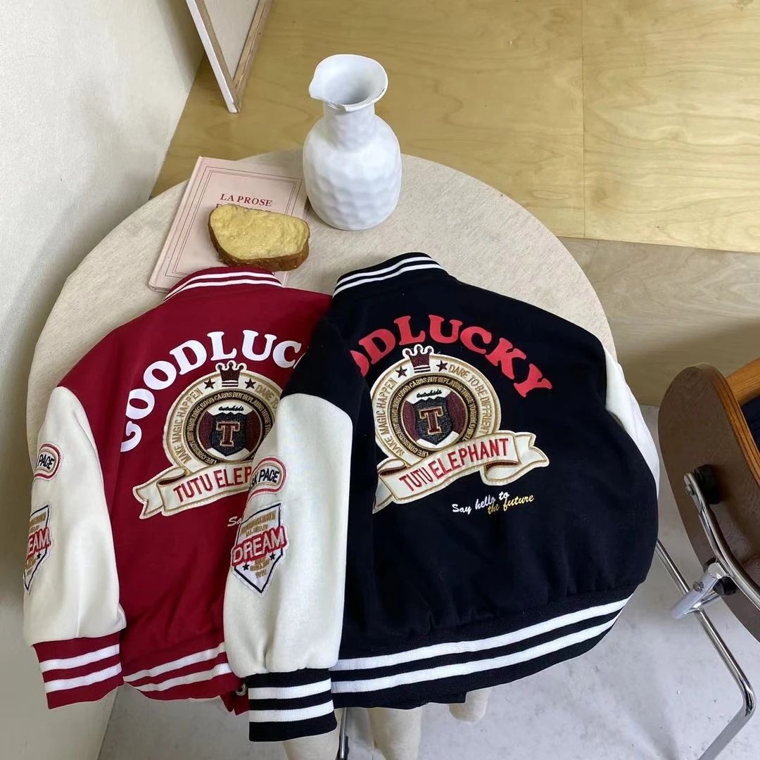 1470时尚潮流百搭洋气流行春秋男女童棒球服外套