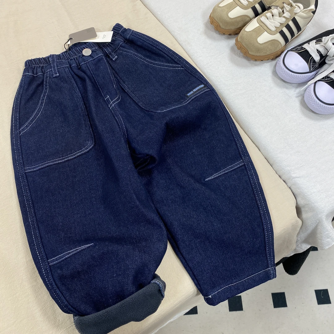1102男女童时尚洋气潮流百搭韩版秋款牛仔裤