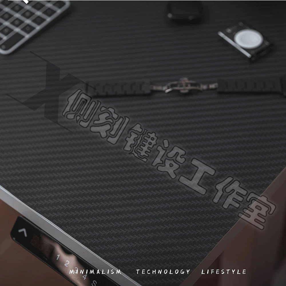 Skipper同款凯芙拉碳纤维皮革电脑超纤桌垫超大桌面键盘垫鼠标垫