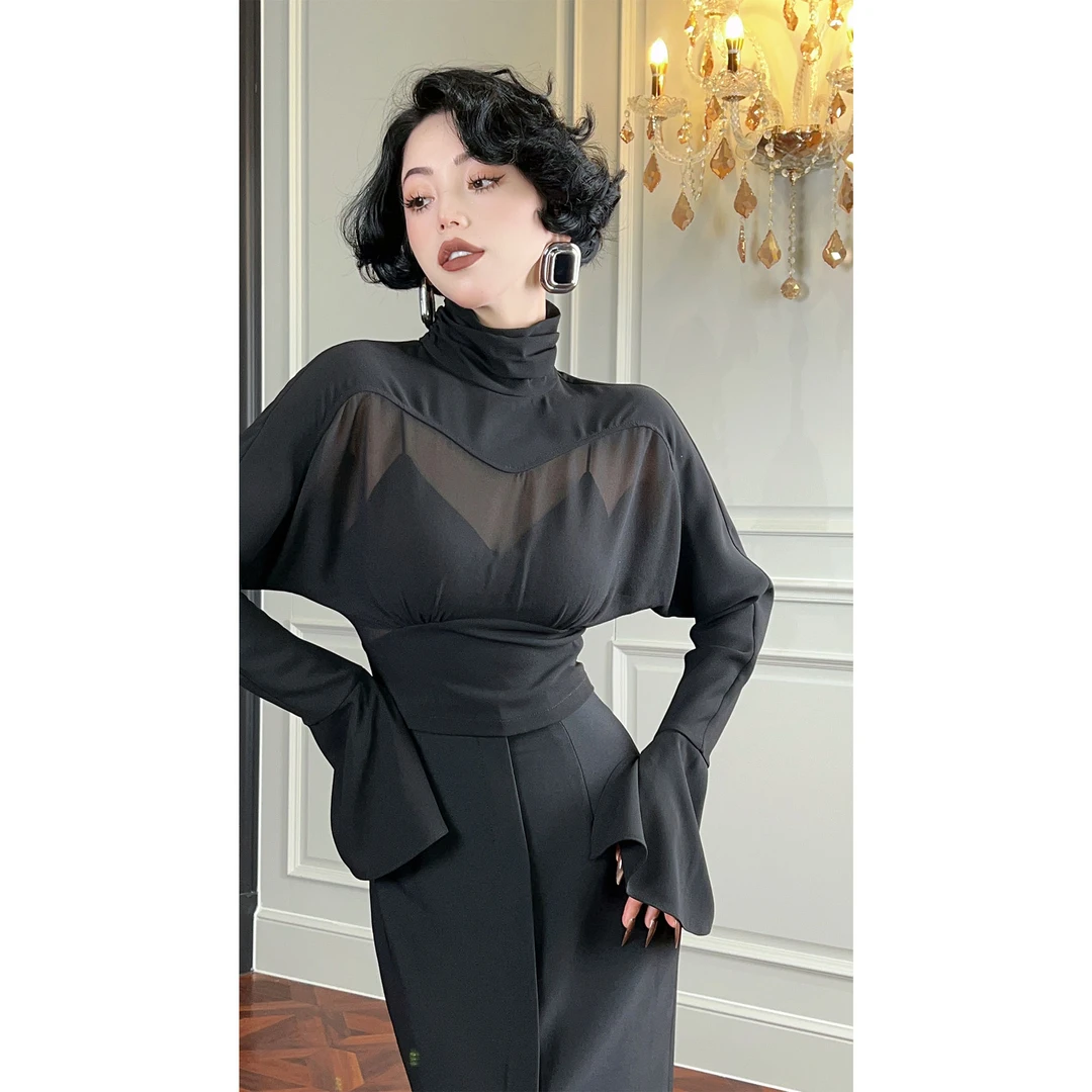 LYXJ【迷情法斯特】高端定制性感透视上衣10385