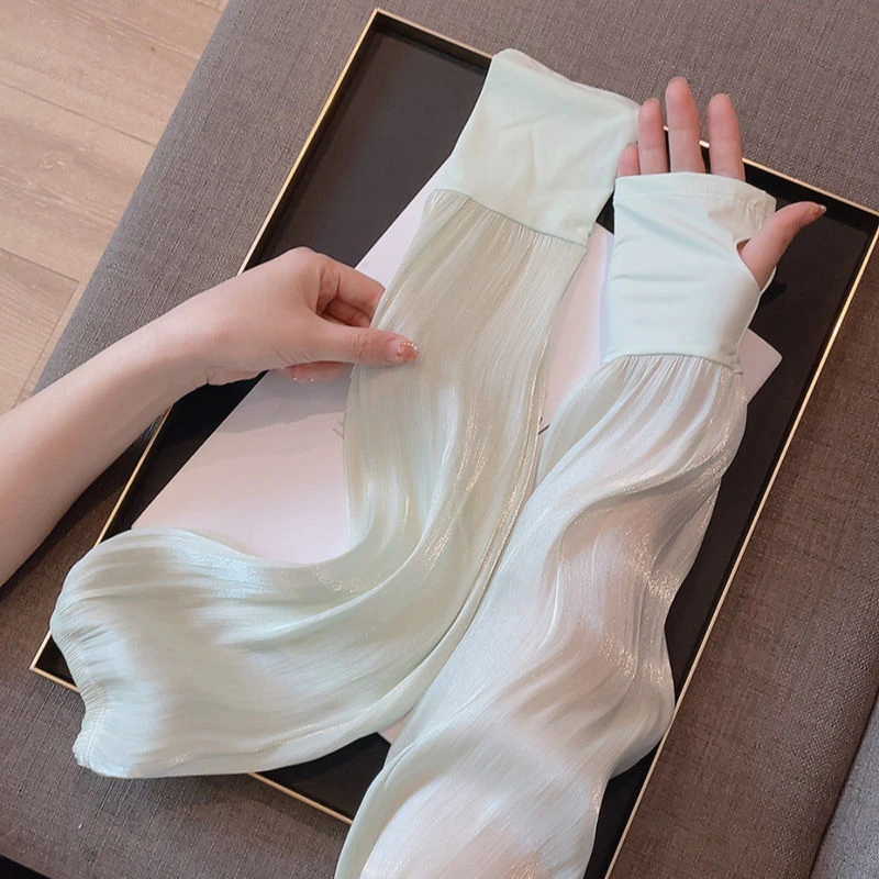 高品质名媛风夏季防晒女蕾丝洋气不起球手袖开车骑行冰袖显瘦夏天