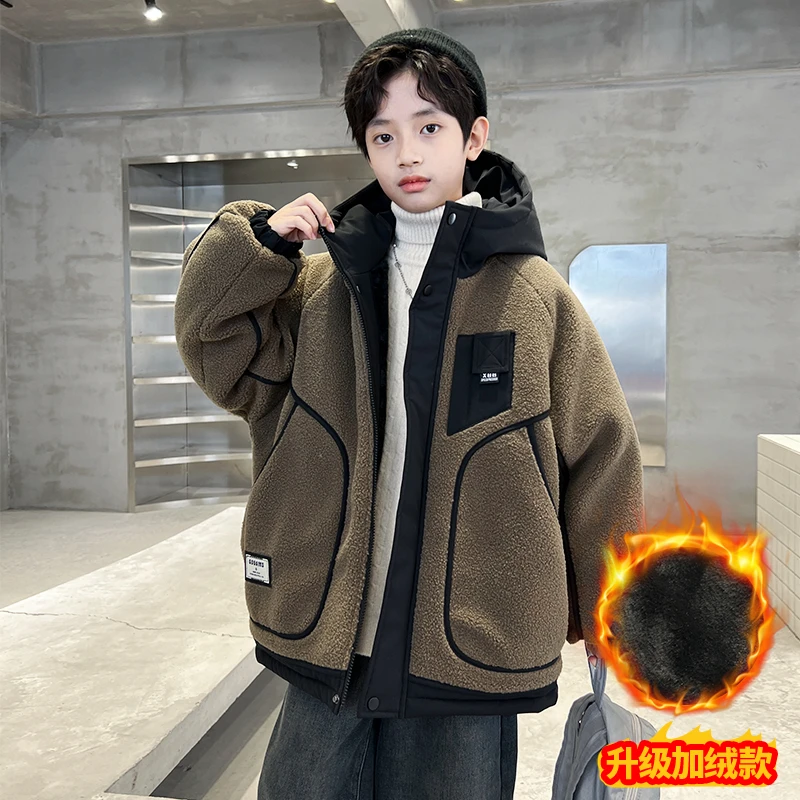 男童深秋加绒加厚外套2024新款中大童洋气潮【TQ-6】CF255